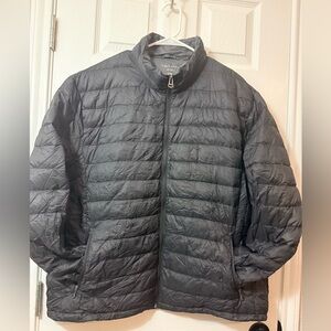 Cole Haan Men’s Black Lightweight Preimium Down Fill Jacket Zip up XXL Packable